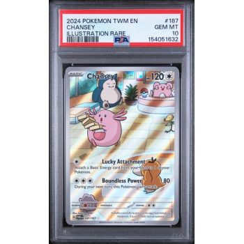 Chansey #187 - Twilight Masquerade 2024 - Illustration Rare - PSA 10 GEM MINT - English