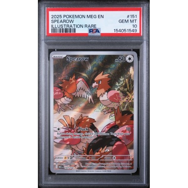 Spearow #151 - Mega Evolution 2025 - Illustration Rare - PSA 10 GEM MINT - English