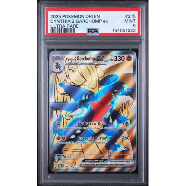 Cynthia”s Garchomp EX #215 - Destined Rivals - Ultra Rare - PSA 9 MINT - English