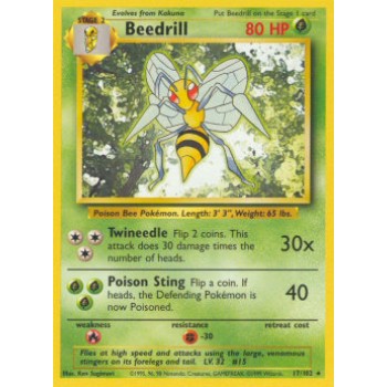 Beedrill (Base Set 17/102) (Rare) English - Played