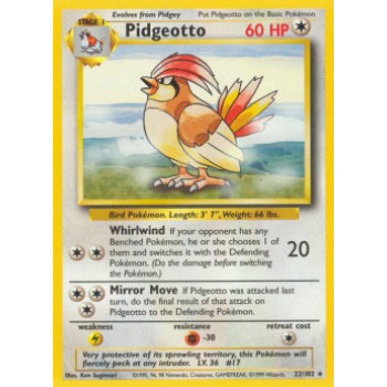 Pidgeotto (Base Set 22/102) (Rare) English - Good