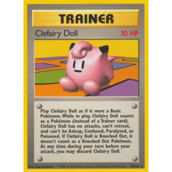 Clefairy Doll (Base Set 70/102) (Rare) English - Excellent