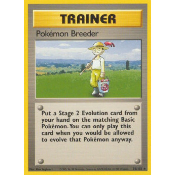 Pokémon Breeder (Base Set 76/102) (Rare) English - Good