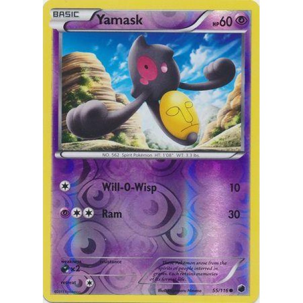 Yamask (Plasma Freeze 55/116) (Reverse Holo) English - Excellent