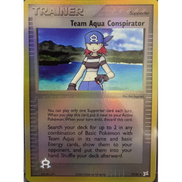Team Aqua Conspirator (EX Team Magma vs Team Aqua 77) (Reverse Holo) English - Excellent