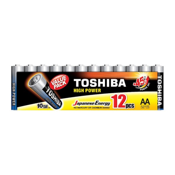 Αλκαλικές Μπαταρίες Toshiba MP-12 AA 12τμχ