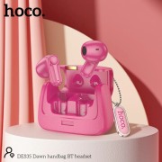 Ασύρματα Ακουστικά Hoco DES35 Handbag True Wireless with Metal Lanyard - Strawberry Red