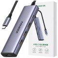 UGREEN CM511 Revodok 5-in-1 USB-C Hub με HDMI, 3x USB-A & PD 100W - Grey
