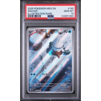 Snover - Mega Evolution - English 2025 - #140/132 - PSA GEM MINT 10 - Pokemon Graded Card