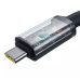 Καλώδιο Φόρτισης Baseus Crystal Shine Braided USB-C σε USB-C, 100W, 20Gbps, 1,5m - Black