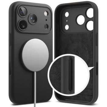 Θήκη Σιλικόνης Ringke Silicone Magnetic Magsafe για Apple iPhone 17 Pro Max - Black