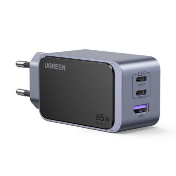 Φορτιστής Ugreen Nexode S 65W με 1 Θύρα USB-Α (20W)& 2 θύρα USB-C(45W) Fast Charge - black