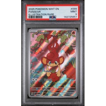Pansear - White Flare - English 2025 - #099/086 - PSA NM-MT 8 - Pokemon Graded Card