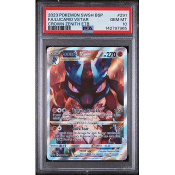 Lucario VSTAR - Black Star Promos - English 2023 - #SWSH291 - PSA GEM MINT 10 - Pokemon Graded Card 