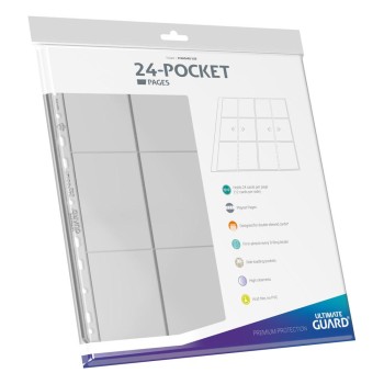 Ultimate Guard 24 - Pocket QuadRow Pages Side-Loading (10) - Transparent