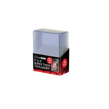  Ultra Pro - Super Thick Clear Toploader  3X4” - Pack of 10
