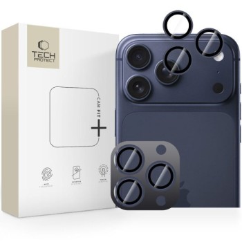 Tempered Glass Πίσω Κάμερας Tech-Protect Camera Camring Fit+ Cover για το iPhone 17 Pro Max / 17 Pro/ 16 Pro Max/ 16 Pro - Deep Blue