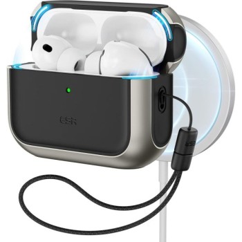 Θήκη Σιλικόνης ESR Orbit Halolock Magsafe Για Apple AirPods Pro 3 - Titanium Black