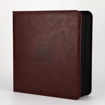 Άλμπουμ Καρτών Gemloader Premium Graded Card Binder για PSA, BGS & άλλες κάρτες ίσων διαστάσεων [28 Θέσεις 2X2] - Rich Auburn
