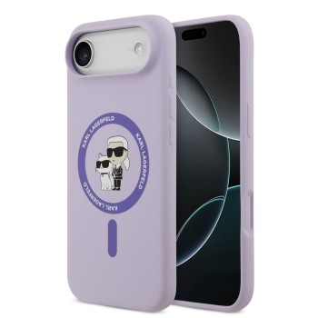 Θήκη Σιλικόνης Karl Lagerfeld Liquid Karl and Choupette με MagSafe για iPhone Air - Purple