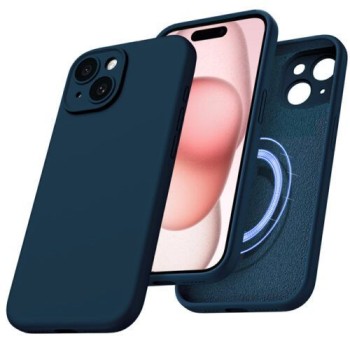 Θήκη Δερματίνης Orso Cloud Magsafe για iPhone 15  -  Dark Blue