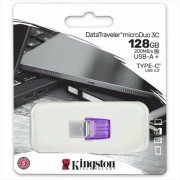 Kingston DataTraveler microDuo 3C 128GB USB-A & USB-C Flash Drive