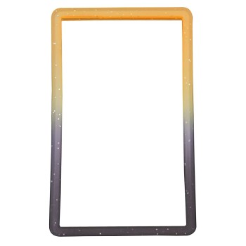 Bumper Protector TPU Σιλικόνης Για PSA Slabs – Orange - Black Glitter Gradient 