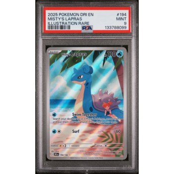 Misty’s Lapras #194 – Destined Rivals (2025) – Illustration Rare – PSA 9 MINT – English