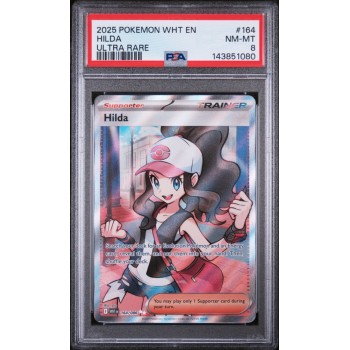 Hilda - White Flare - English 2025 - #164/086 - PSA NM-MT 8 - Pokemon Graded Card