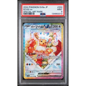 Eevee ex #224 – Terastal Fest ex (SV8a) 2024 – Special Art Rare – PSA 9 MINT – Japanese