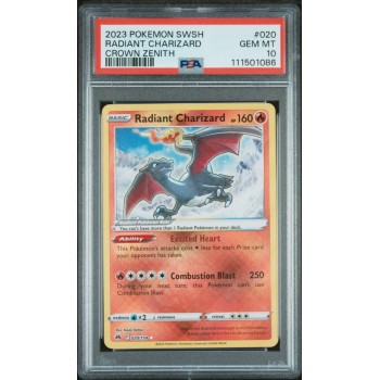 Radiant Charizard - Crown Zenith - English 2023 - #020/159 - PSA GEM MΙΝT 10 - Pokemon Graded Card