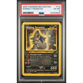 Shining Tyranitar - Neo Destiny - English 202 - #113/105 - PSA NM 6 - Pokemon Graded Card