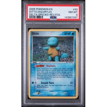 Ditto [Squirtle] Rev.Foil - EX Delta Species - English 2005 #40/113 - Pokemon Graded Card
