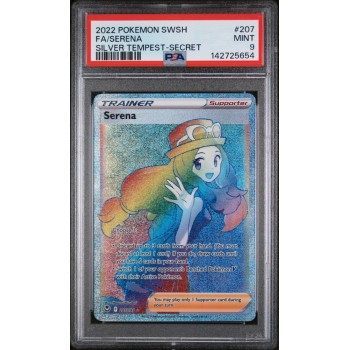 Serena - Silver Tempest - English 2022- #207 - PSA MINT 9 - Pokemon Graded Card 