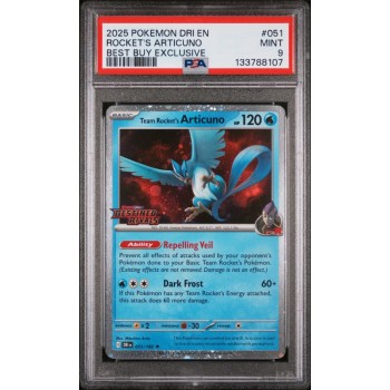 Team Rocket”s Articuno #051 – Destined Rivals (2025) – PSA 9 MINT – English