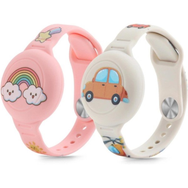 Παιδικό Βραχιόλι Tech-Protect Smooth για Airtag 2 σε 1 - Colorful Pink