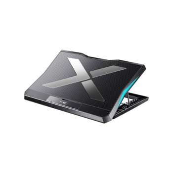 Πτυσσόμενη Βάση Laptop Q3 Cooling Pad Stand έως 17” με Ρυθμιζόμενο Ύψος και 2 USB Ports - Black