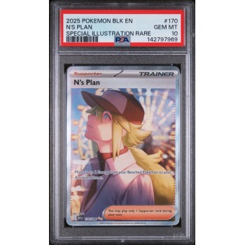 N”s Plan - Black Bolt - English 2025 - #170/086 - PSA GEM MINT 10 - Pokemon Graded Card