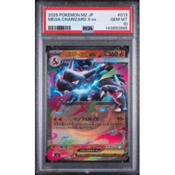 Mega Charizard X ex - Inferno X - Japanese 2025 - #013/080 - PSA GEM MINT 10 - Pokemon Graded Card 