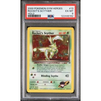 Rocket”s Scyther - Holo - Gym Heroes - English 2000 -  #013/132 - PSA EX-MT 6 - Pokemon Graded Card