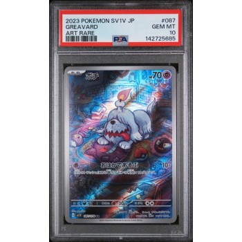 Greavard- Violet EX - Japanese 2023 - #087/078 - PSA GEM MINT 10 - Pokemon Graded Card