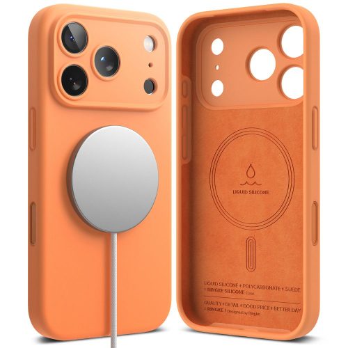 Θήκη Σιλικόνης Ringe με Magsafe για iPhone 17 Pro - Tangerine