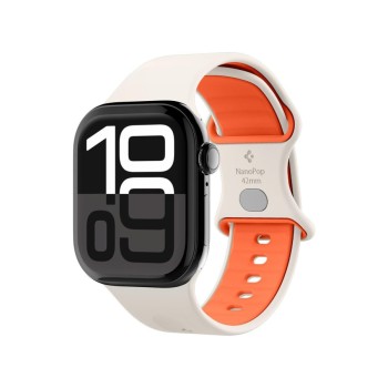 Λουράκι Σιλικόνης Spigen Nano Pop για Apple Watch 44/45/46/49mm - Orange Beige