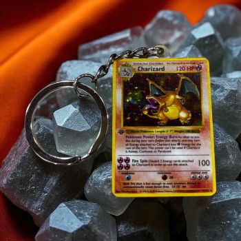 Μπρελόκ Pokemon Card Style Acrylic Collection Keychain - 1st Edition Charizard