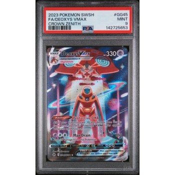 Deoxys VMax - Pokemon Crown Zenith - English 2023 - CRZ GG45/GG70 - PSA MINT 9 - Pokemon Graded Card