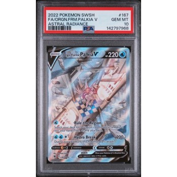 Origin Forme Palkia V - Astral Radiance - English 2022 - #167/189 -  PSA GEM MINT 10 - Pokemon Graded Card