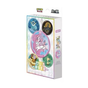 Pokémon TCG: Scarlet & Violet - Terastal Gathering Eevee Evolutions Badge Set Blind Box - Simplified Chinese
