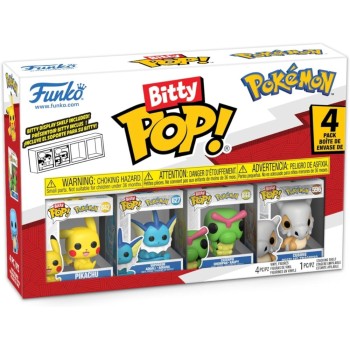 Funko Bitty POP! Pokémon series 1 (4-Pack) - Συλλεκτικές Φιγούρες Pikachu, Vaporeon, Caterpie & Cubone