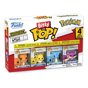 Funko Bitty POP! Pokémon  Series 2 (4-Pack)  - Συλλεκτικές Φιγούρες Charmander, Jolteon , Lapras & Ratata