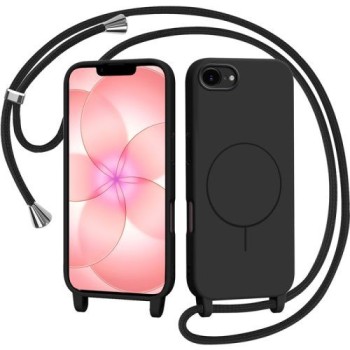 Θήκη Orso Soft με Κορδόνι MagSafe για iPhone 16e/17e - Black / Μαύρη